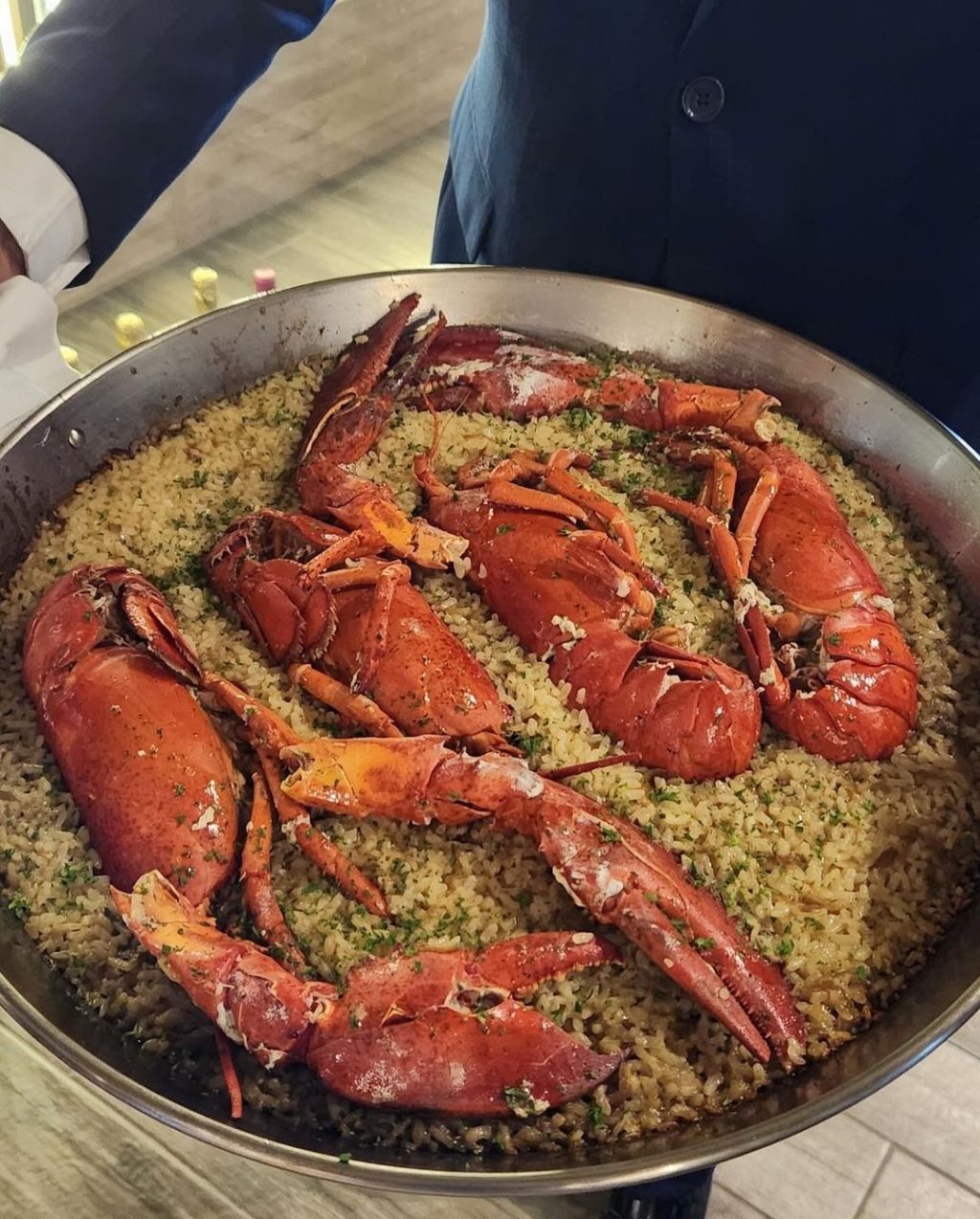 Gijón con arroz bogavante