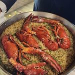Gijón con arroz bogavante